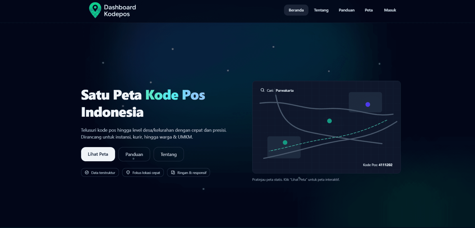 Dashboard Kode Pengiriman